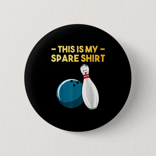 Coole Bowling-Neuheit für Männer Frauen Bowling-Te Button (Vorderseite)