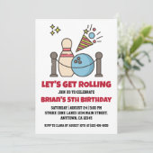 coole Bowling-Party Einladungen (Stehend Vorderseite)