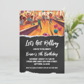 coole Bowling-Party Einladungen (Stehend Vorderseite)