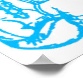 Coole Boxen Blaue Anzeige Mit Handschuhen  Poster (Ecke)