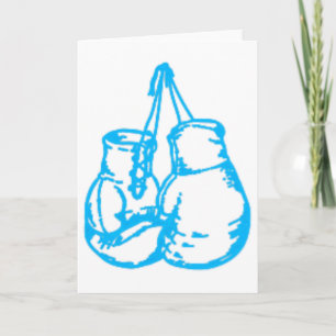 Coole Boxen Blaues Schild Mit Handschuhen Karte