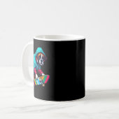 Coole Boxer-Hund Skateboarding-Illustrationskunst Kaffeetasse (Vorderseite Links)
