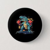 Coole Boxhandschuhe mit Dinosaurier  Button (Vorderseite)