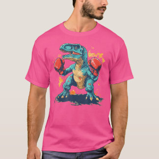 Coole Boxhandschuhe mit Dinosaurier T-Shirt
