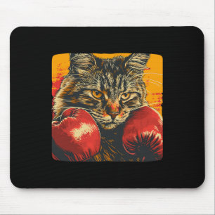 Coole Boxkatze für Boxhandschuhe und Katzenliebhab Mousepad