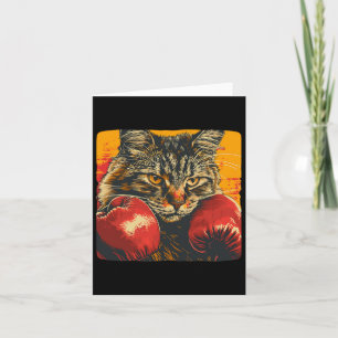 Coole Boxkatze für Boxhandschuhe und -liebhaber Karte