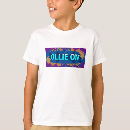 Coole Boys "Ollie On" Skateboarding T - Shirt (Vorderseite)