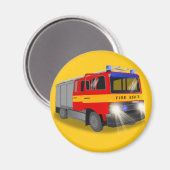 Coole Brandschutzkonzeption für den Cartoon von Ki Magnet (Vorderseite/Rückseite)