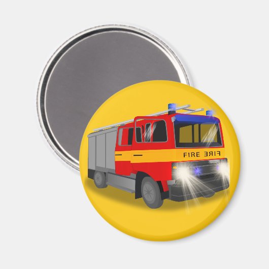 Coole Brandschutzkonzeption für den Cartoon von Ki Magnet (Vorderseite/Rückseite)