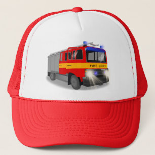 Coole Brandschutzkonzeption für den Cartoon von Ki Truckerkappe