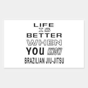 Coole Brasilianer Jiu-Jitsu Entwürfe Rechteckiger Aufkleber
