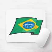 Coole Brasilien-Flagge Mousepad (Mit Mouse)