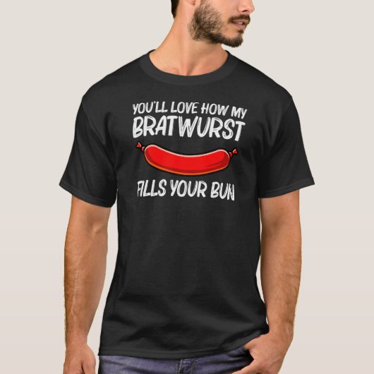 Coole Bratwurst für Männer Vater Wurst Hackfleisch T-Shirt (Vorderseite)