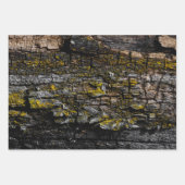 Coole Braune Braunholzrinde mit Gelbflecht Geschenkpapier Set (Vorderseite 2)