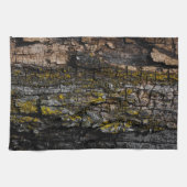 Coole Braune Braunholzrinde mit Gelbflecht Küchentuch (Horizontal)