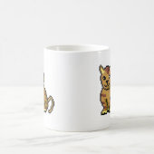 Coole braune Pixel Tabbykatze Tasse (Mittel)