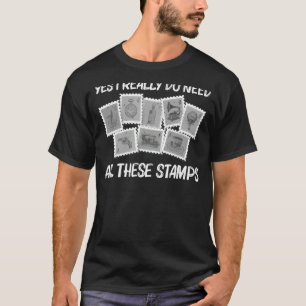Coole Briefmarke für Frauen Briefmarke Sammeln von T-Shirt