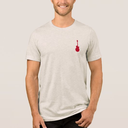 coole Briefmarke / Gitarre Tri-Blend Shirt (Vorderseite)