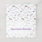 Coole Brille und Kontaktlinsen Augenpflege Terminkarte (Außenseite Aufgefaltet)