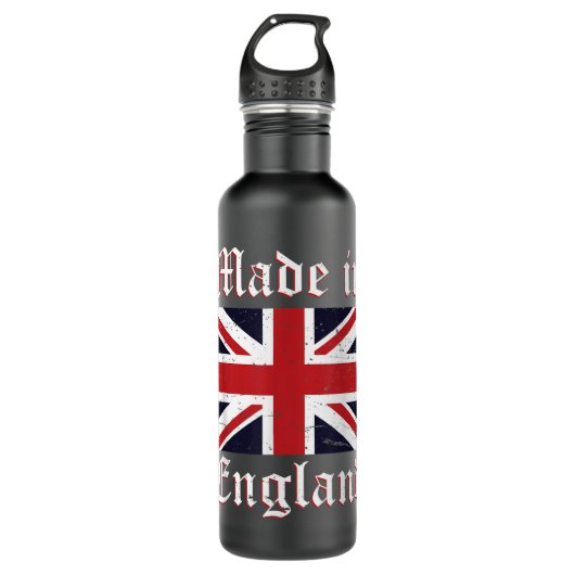 Coole britische Flagge Union Jack Made in Englan Edelstahlflasche (Vorderseite)
