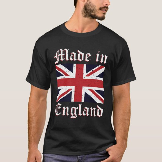 Coole britische Flagge Union Jack Made in Englan T-Shirt (Vorderseite)