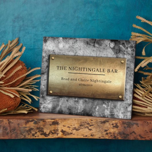 Coole Bronze-Grau-Betonplatte Fotoplatte (Seite)