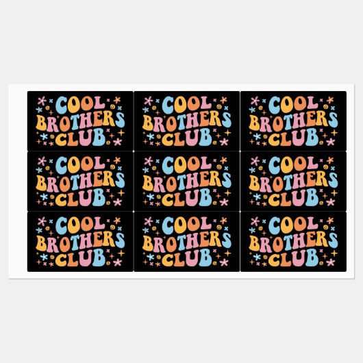 Coole Brüder Club III Etiketten (Blatt)