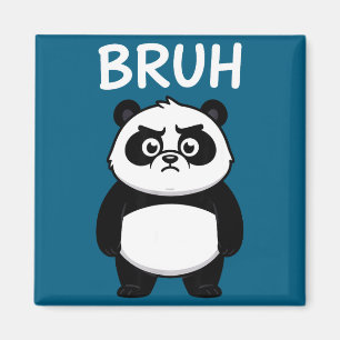 Coole Bruh-Panda-T-Shirt Lustige Cartoon-Bär Männe Magnet