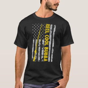 Coole Bubba-Fischerei Fischen American Flag Gesche T-Shirt