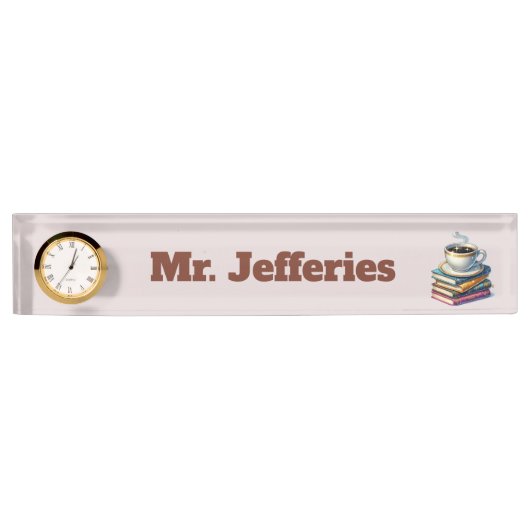 Coole Bücher für Kaffeelehrer Namensplakette (Vorderseite)