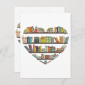 Coole Bücher lesen Männer Frauen buchen Lover Alph Begleitkarte (Vorne/Hinten)