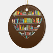 Coole Bücher lesen Männer Frauen buchen Lover Alph Keramik Ornament (Links)