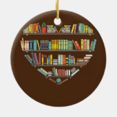 Coole Bücher lesen Männer Frauen buchen Lover Alph Keramik Ornament (Hinten)