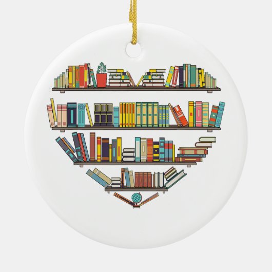 Coole Bücher lesen Männer Frauen buchen Lover Alph Keramik Ornament (Hinten)
