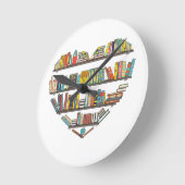 Coole Bücher lesen Männer Frauen buchen Lover Alph Runde Wanduhr (Winkel)