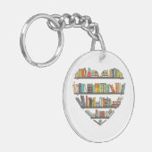 Coole Bücher lesen Männer Frauen buchen Lover Alph Schlüsselanhänger (Vorderseite links)