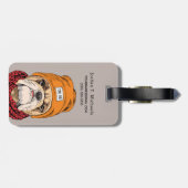 Coole Bulldogge | addieren Ihren Namen Gepäckanhänger (Rückseite horizontal)