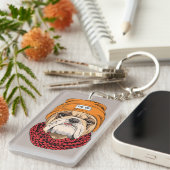 Coole Bulldogge Schlüsselanhänger (Vorderseite rechts)