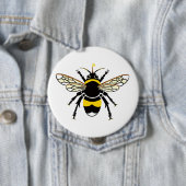 Coole BUMBLE BEE - Insekt - Gelb & Schwarz Button (Beispiel)