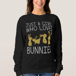Coole Bunny Art für Girls Kinder Rabbit Jersey Woo Sweatshirt