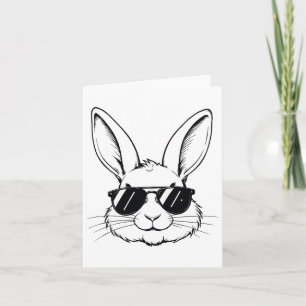 Coole Bunny Face Happy Oster Shirts für Jungs Männ Karte