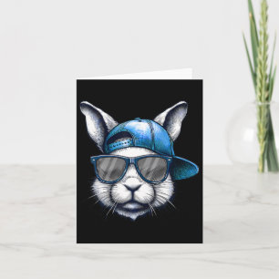 Coole Bunny Face Happy Oster Shirts für Jungs Männ Karte