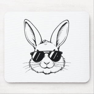 Coole Bunny Gesicht Fröhliche Ostern Shirts Für Ju Mousepad