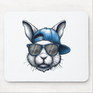 Coole Bunny Gesicht Fröhliche Ostern Shirts Für Ju Mousepad