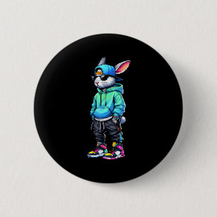 Coole Bunny Kaninchen Sonnenbrille Ostertag für Ju Button