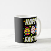 Coole Bunny Mommies Happy Oaster Rabbit Jump Eggs Kaffeetasse (VorderseiteRechts)