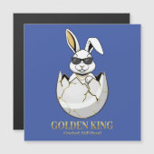 Coole Bunny-Sonnenbrille Golden King Lustiger Hase Magnetkarte (Vorne/Hinten)