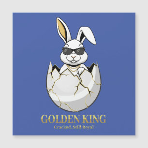 Coole Bunny-Sonnenbrille Golden King Lustiger Hase Magnetkarte