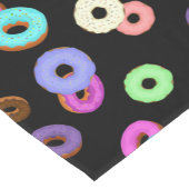 Coole, bunte Donuts schwarz Kurzer Tischläufer (Ecke)