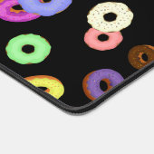 Coole, bunte Donuts schwarz Schreibtischunterlage (Ecke)